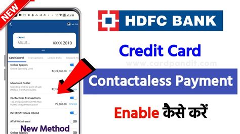 hdfc credit card enable contactless|hdfc bank contact number.